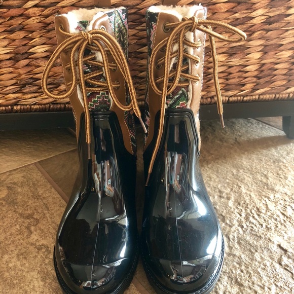 💥LAST ONE💥 Aztec-Print Duck Boots - Picture 5 of 8